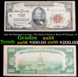 1929 $50 National Currency 'The Federal Reserve Bank Of Chicago, IL' Grades Select AU