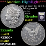 ***Auction Highlight*** 1886-o /o Vam 7 Hot 50 I3 R4 Morgan Dollar $1 Graded Select Unc By USCG (fc)