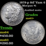 1878-p 8tf Vam 6  Morgan Dollar $1 Grades Select+ Unc