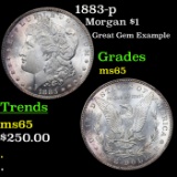 1883-p Morgan Dollar $1 Grades GEM Unc