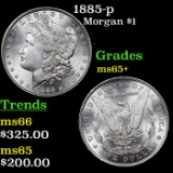 1885-p Morgan Dollar $1 Grades GEM+ Unc