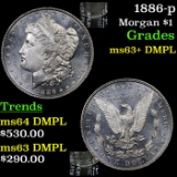 1886-p Morgan Dollar $1 Grades Select Unc+ DMPL