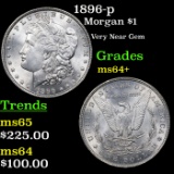 1896-p Morgan Dollar $1 Grades Choice+ Unc