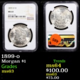 NGC 1899-o Morgan Dollar $1 Graded ms63 By NGC