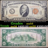 Series 1934A $10 Federal Reserve Note WWII Emergency Currency Hawaii Grades Select AU