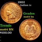 1902 Indian Cent 1c Grades Choice Unc BN