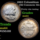 1892 Columbian Old Commem Half Dollar 50c Grades Choice Unc