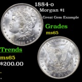 1884-o Morgan Dollar $1 Grades GEM Unc