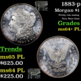 1883-p Morgan Dollar $1 Grades Choice Unc+ PL