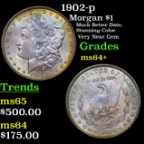 1902-p Morgan Dollar $1 Grades Choice+ Unc