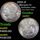 1921-d Morgan Dollar $1 Grades Choice+ Unc