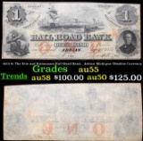 1853 $1 The Erie and Kalamazoo Rail Road Bank , Adrian Michigan Obsolete Currency Grades Choice AU