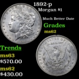 1892-p Morgan Dollar $1 Grades Select Unc