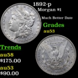 1892-p Morgan Dollar $1 Grades Select AU