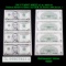 UNCUT MINT SHEET of 4x 2003 $5 Federal Reserve Notes All GEM Or Better 999 Serial # Grades