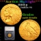 ***Auction Highlight*** 1909-p Gold Indian Half Eagle $5 Graded au55 details By SEGS (fc)