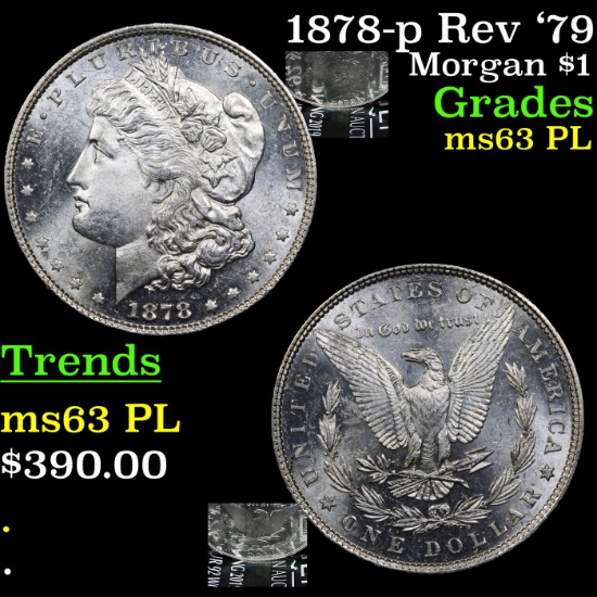 1878-p Rev '79 Morgan Dollar $1 Grades Select Unc PL