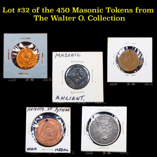 Lot #32 of the 450 Masonic Tokens from The Walter O. Collection