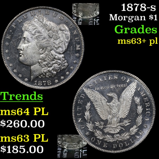 1878-s Morgan Dollar $1 Grades Select Unc+ PL