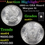 ***Auction Highlight*** 1882-cc GSA Hoard Morgan Dollar $1 Grades Select+ Unc (fc)