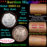 ***Auction Highlight*** Full solid date 1882-cc Morgan silver $1 roll, 20 coins (fc)