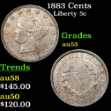 1883 Cents Liberty Nickel 5c Grades Select AU