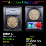 ***Auction Highlight*** PCGS 1902-p Morgan Dollar $1 Graded ms66 By PCGS (fc)