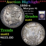 ***Auction Highlight*** 1886-s Morgan Dollar $1 Graded Select Unc By USCG (fc)