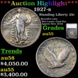 ***Auction Highlight*** 1927-s Standing Liberty Quarter 25c Graded au55 By SEGS (fc)