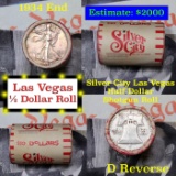 ***Auction Highlight*** Old Casino 50c Roll $10 Halves Silver City Hotel Vegas 1934 Walker & 'D' Fra