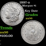 1897-o Morgan Dollar $1 Grades AU, Almost Unc