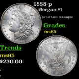 1888-p Morgan Dollar $1 Grades GEM Unc