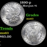 1890-p Morgan Dollar $1 Grades Select Unc