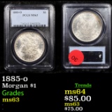 1885-o Morgan Dollar $1 Graded ms63 By PCGS