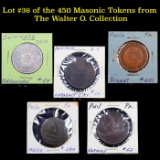 Lot #36 of the 450 Masonic Tokens from The Walter O. Collection