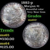 1882-p Morgan Dollar $1 Grades Choice+ Unc