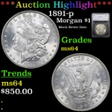 ***Auction Highlight*** 1891-p Morgan Dollar $1 Graded ms64 By SEGS (fc)