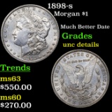 1898-s Morgan Dollar $1 Grades Unc Details
