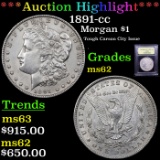 ***Auction Highlight*** 1891-cc Morgan Dollar $1 Graded Select Unc By USCG (fc)