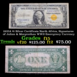 1935A $1 Silver Certificate North Africa, Signatures of Julian & Morgenthau WWII Emergency Currency