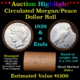 ***Auction Highlight*** Full solid Date 1926-s Peace silver dollar roll, 20 coin (fc)