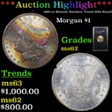 ***Auction Highlight*** 1883-cc Monster Rainbow Toned GSA Hoard Morgan Dollar $1 Grades Select Unc (