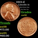 1915-d Lincoln Cent 1c Grades Choice AU/BU Slider