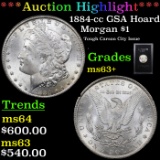 ***Auction Highlight*** 1884-cc GSA Hoard Morgan Dollar $1 Grades Select+ Unc (fc)