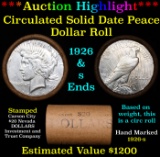 ***Auction Highlight*** Full solid Date 1926-s Peace silver dollar roll, 20 coin (fc)