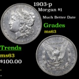 1903-p Morgan Dollar $1 Grades Select Unc