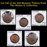Lot #40 of the 450 Masonic Tokens from The Walter O. Collection