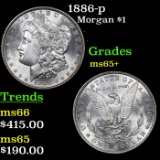 1886-p Morgan Dollar $1 Grades GEM+ Unc