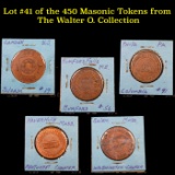 Lot #41 of the 450 Masonic Tokens from The Walter O. Collection