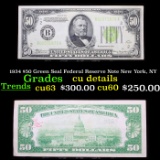 1934 $50 Green Seal Federal Reserve Note New York, NY Grades